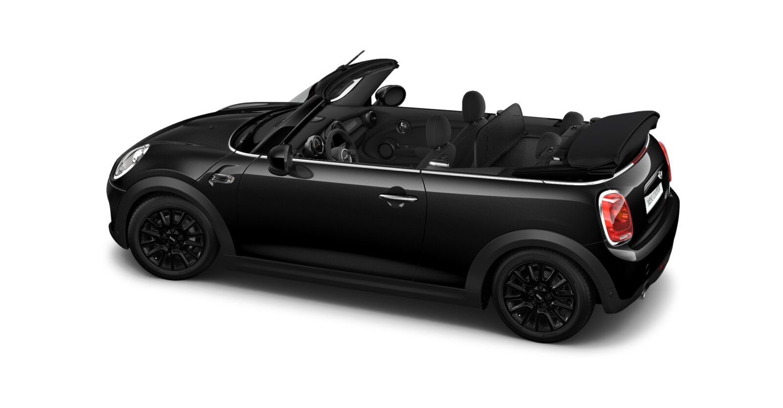 MINI MINI Cabrio in Schwarz von hinten