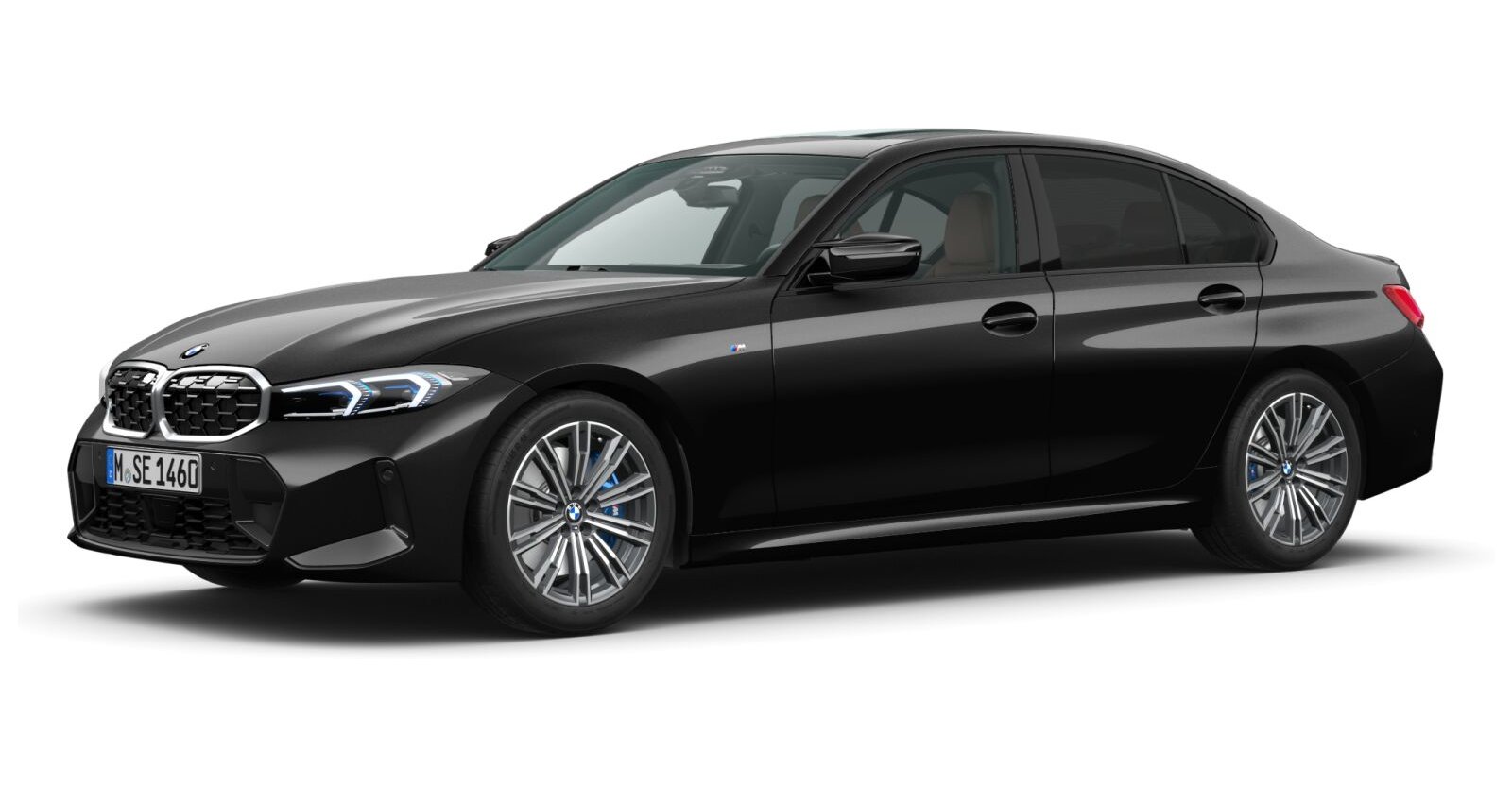 BMW BMW 3er in Schwarz von vorne