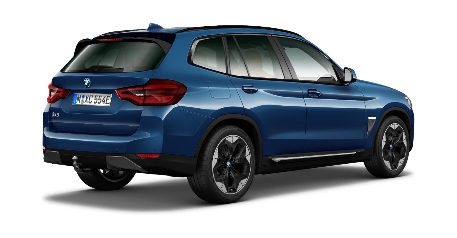 BMW BMW I in Blau von hinten BMW BMW I in Blau von hinten