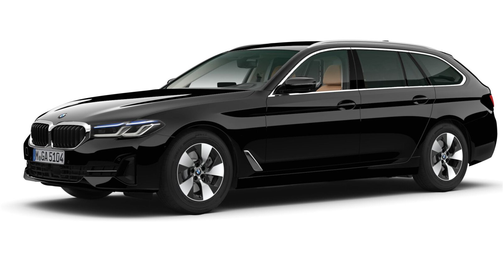 BMW BMW 5er in Schwarz von vorne BMW BMW 5er in Schwarz von vorne