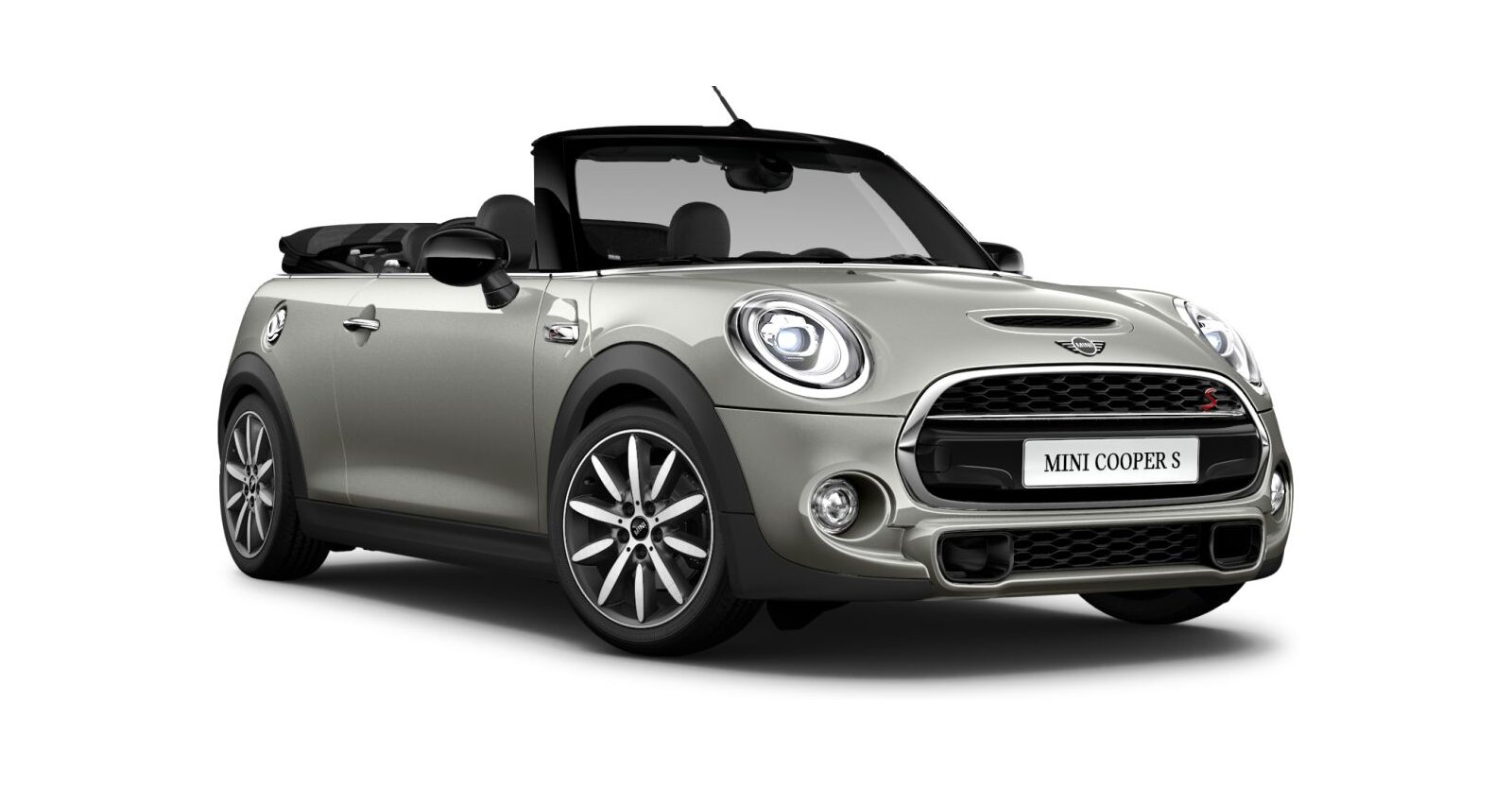 MINI MINI Cabrio in Silber von vorne MINI MINI Cabrio in Silber von vorne