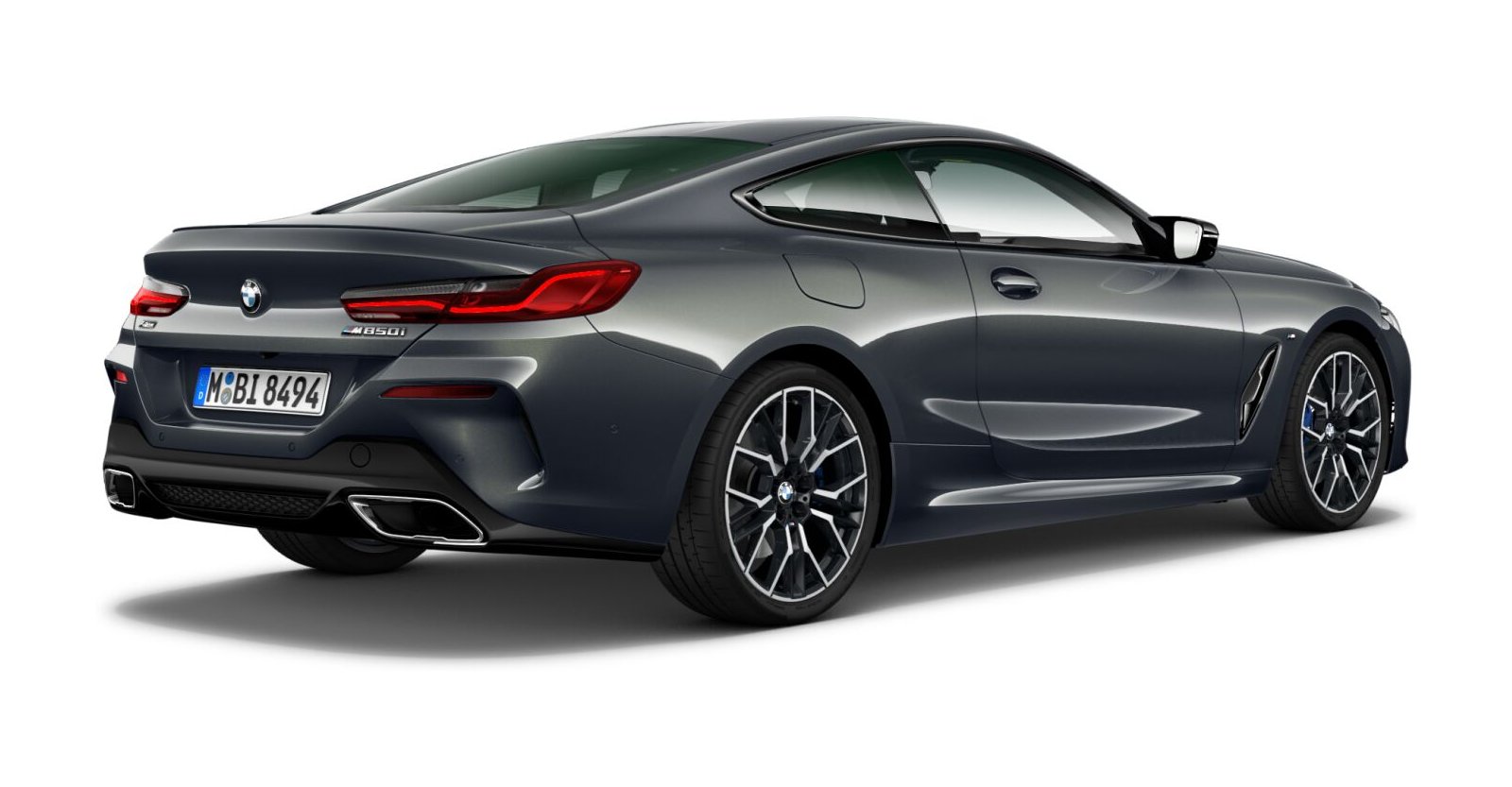 BMW BMW 8er in Grau von hinten