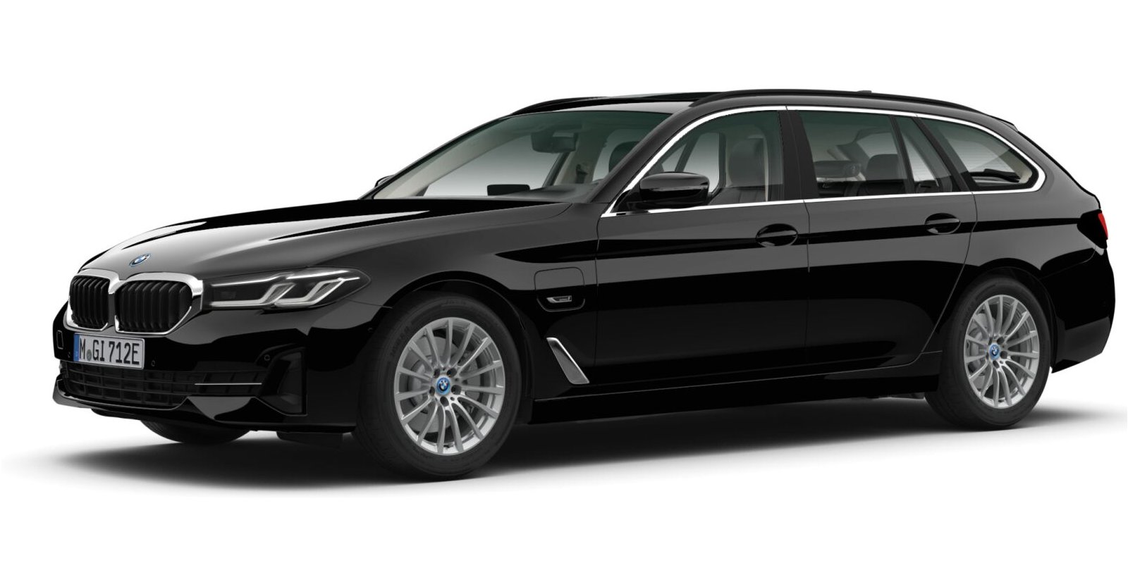 BMW BMW 5er in Schwarz von vorne