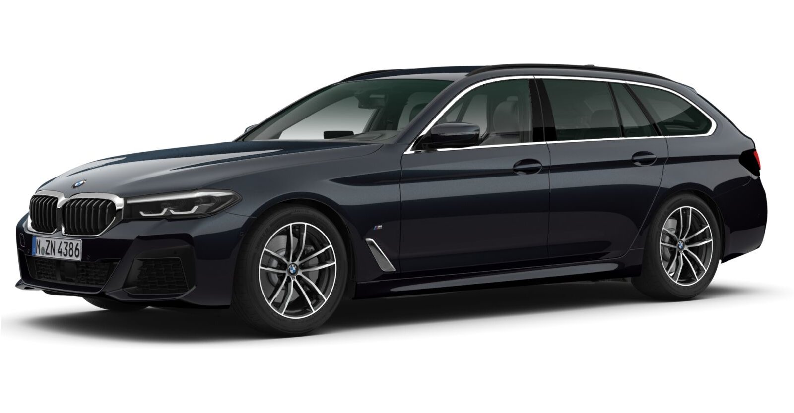 BMW BMW 5er in Schwarz von vorne BMW BMW 5er in Schwarz von vorne