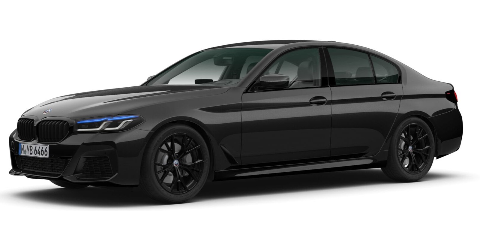 BMW BMW 5er in Schwarz von vorne