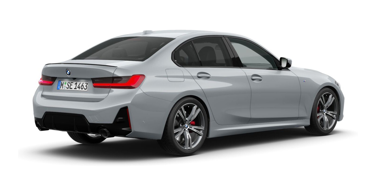 BMW BMW 3er in Grau von hinten