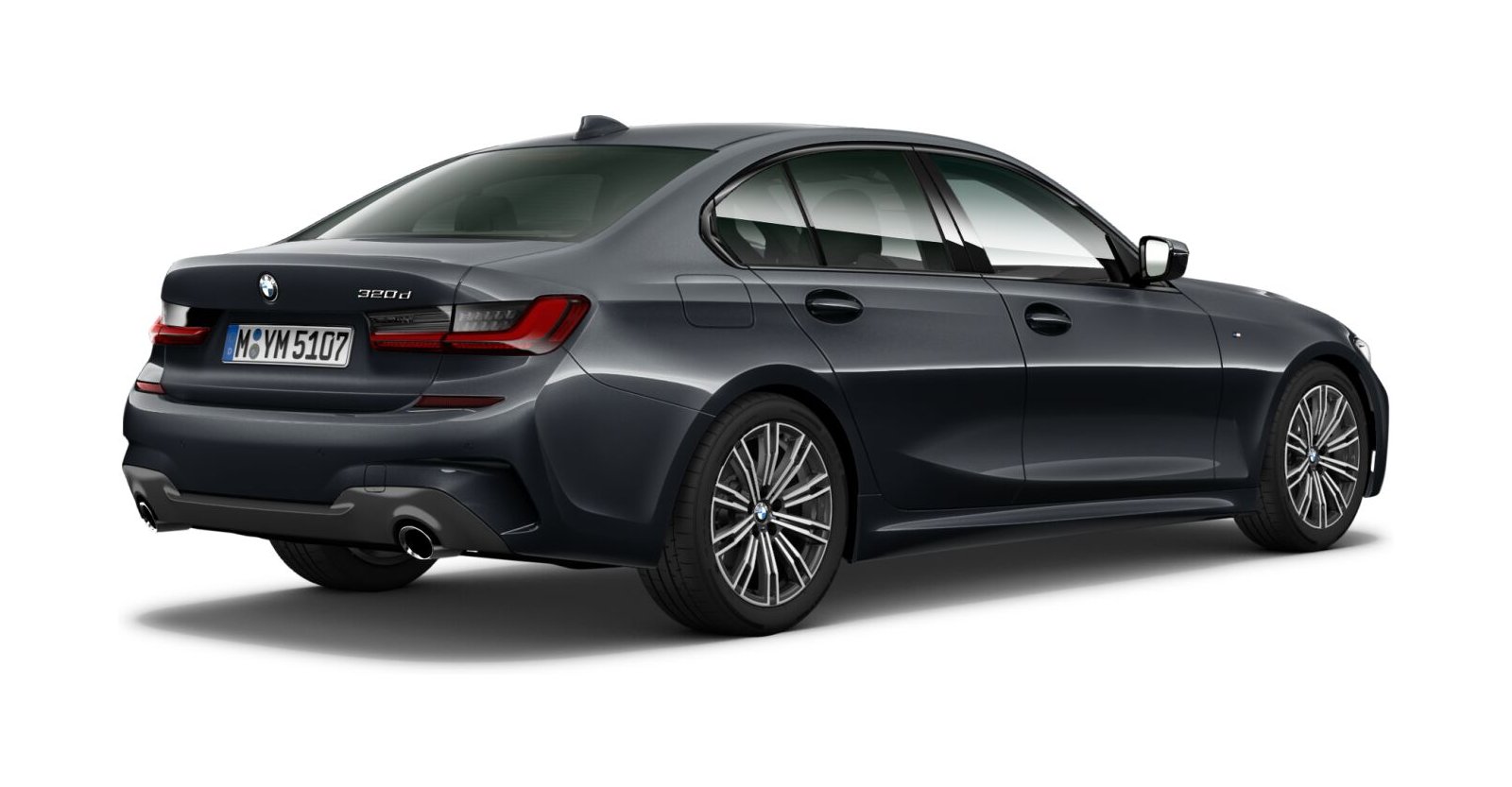 BMW BMW 3er in Grau von hinten BMW BMW 3er in Grau von hinten