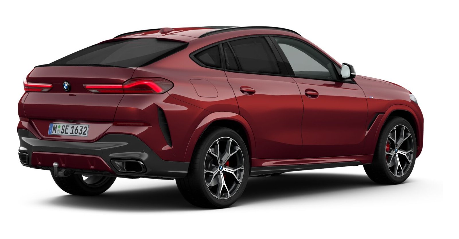 BMW BMW X in Rot von hinten