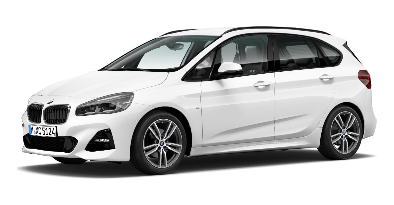 BMW 220i Active Tourer in Weiß von vorne