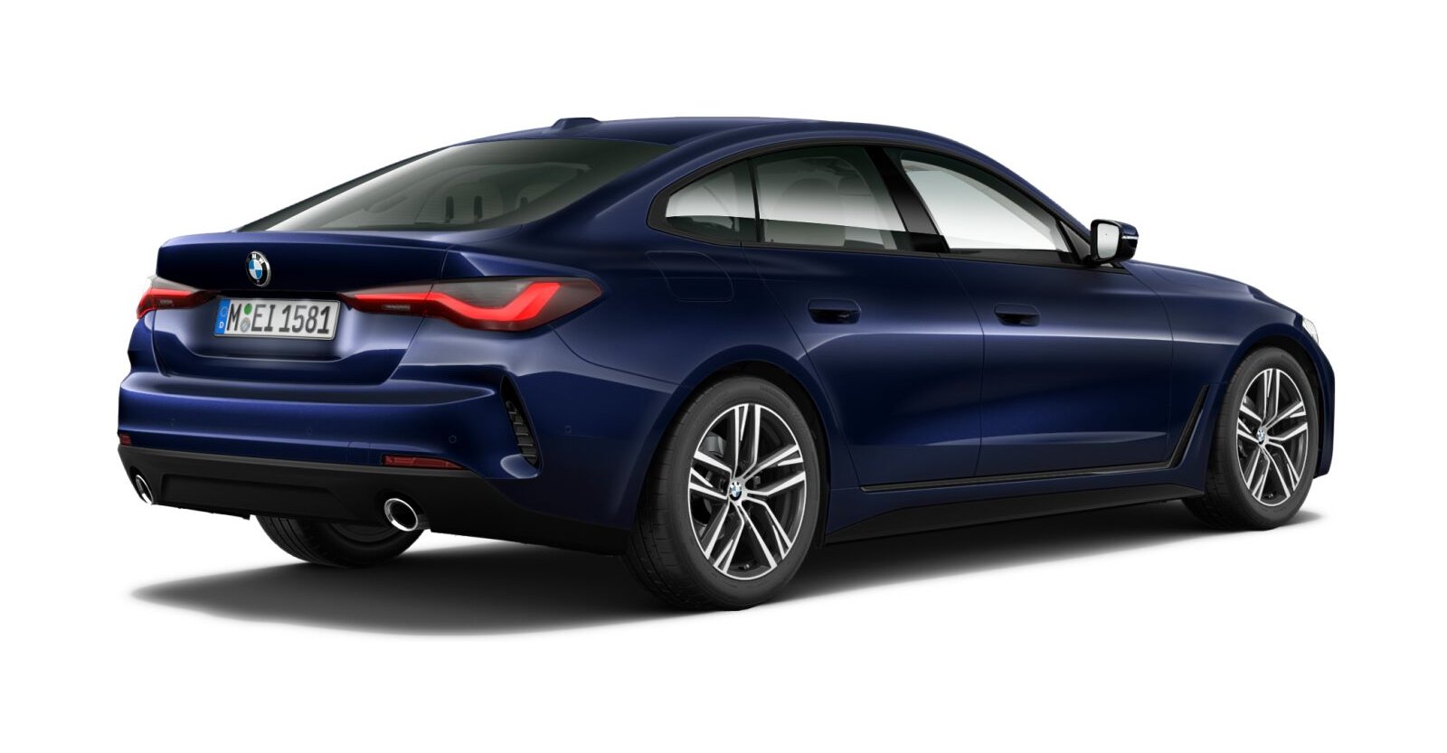 BMW BMW 4er in Blau von hinten