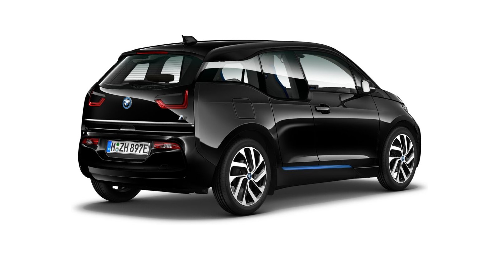 BMW BMW I in Schwarz von hinten