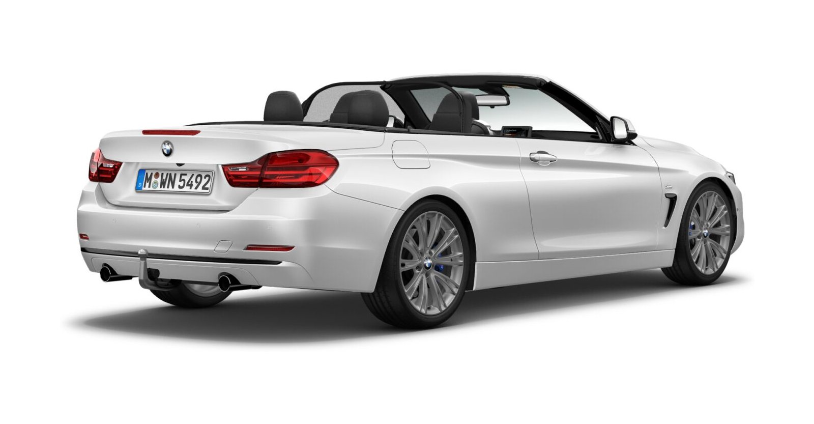 BMW BMW 4er in Weiß von hinten BMW BMW 4er in Weiß von hinten