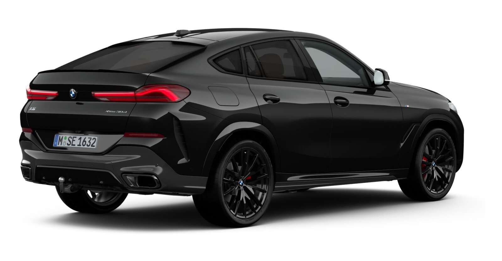 BMW BMW X in Schwarz von hinten