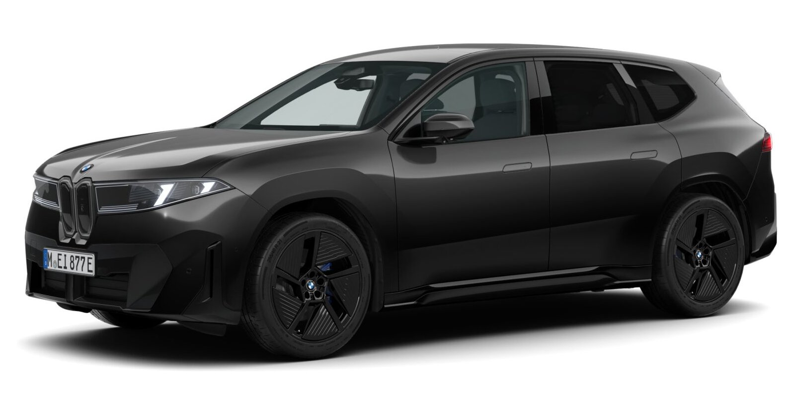 BMW iX3 40 in Schwarz von vorne BMW iX3 40 in Schwarz von vorne