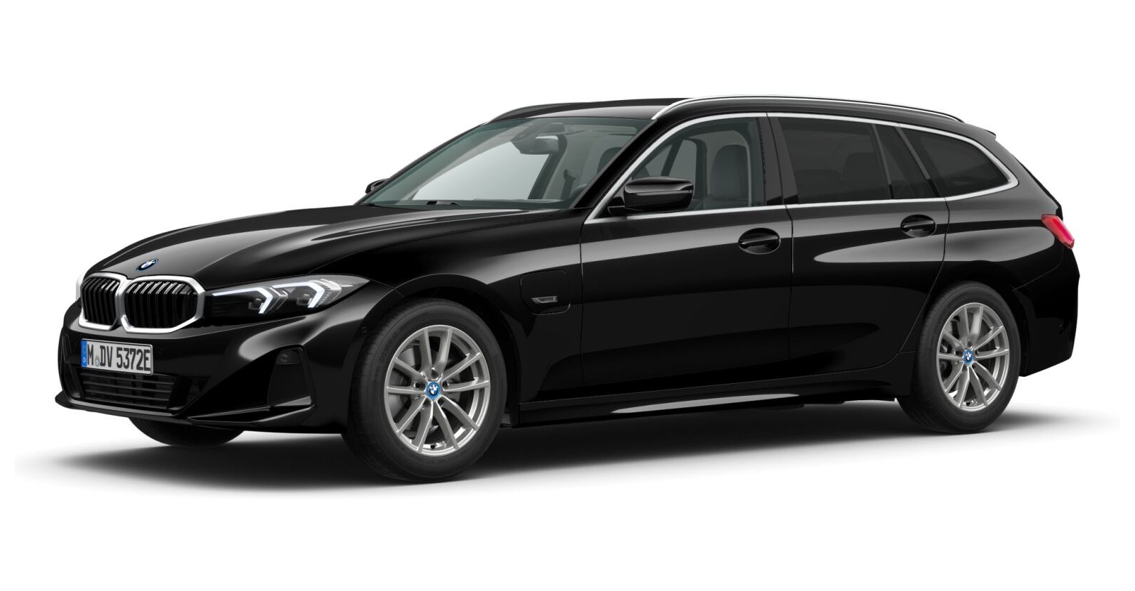 BMW BMW 3er in Schwarz von vorne BMW BMW 3er in Schwarz von vorne