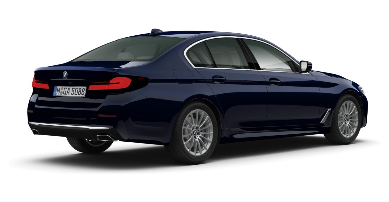BMW BMW 5er in Blau von hinten BMW BMW 5er in Blau von hinten