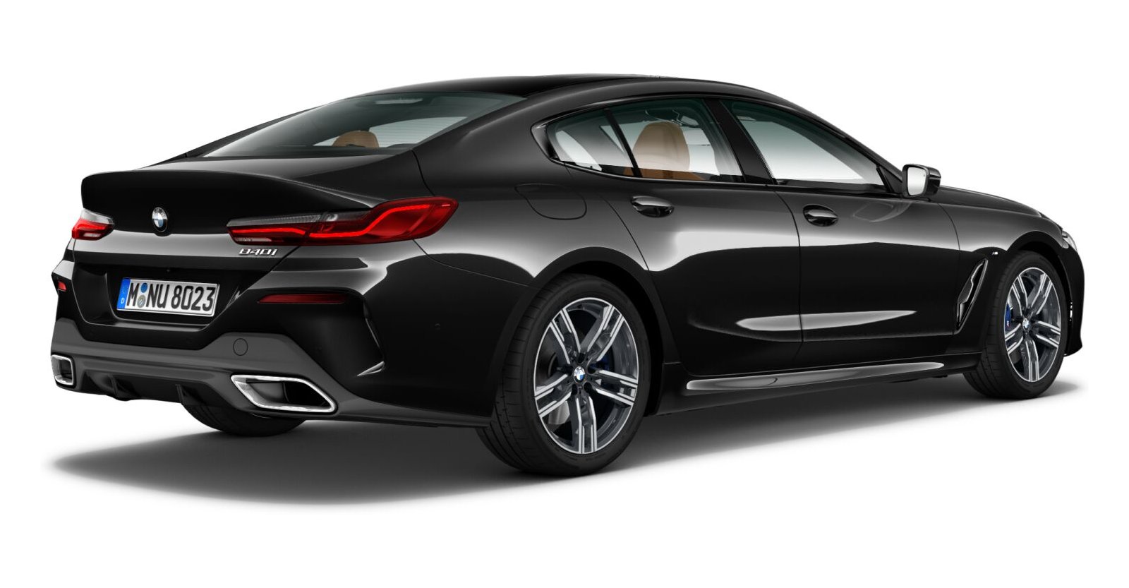 BMW BMW 8er in Schwarz von hinten BMW BMW 8er in Schwarz von hinten