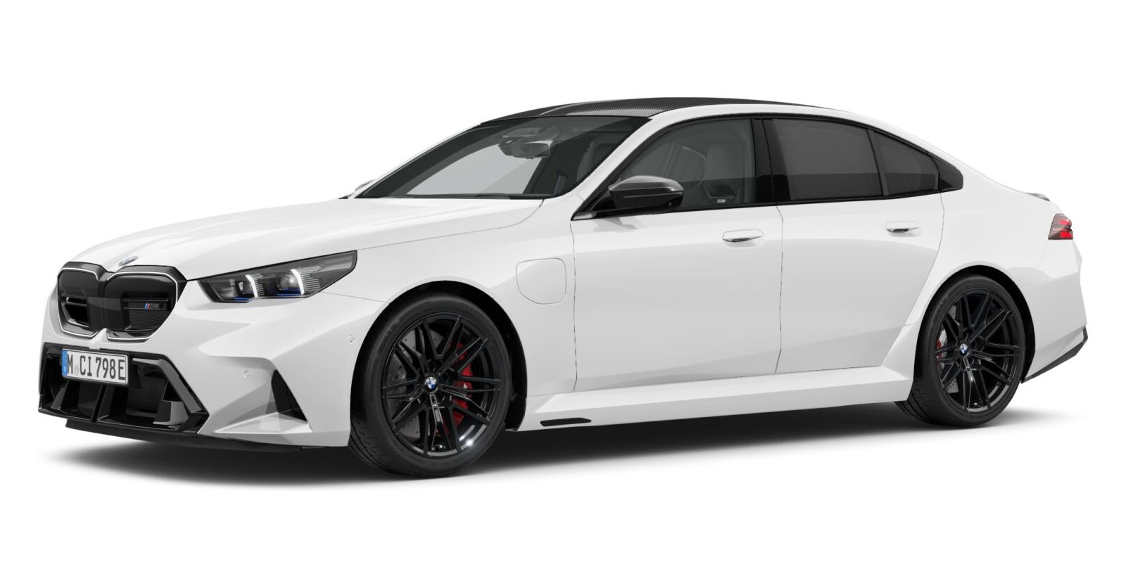 BMW M5 Limousine in Weiß von vorne BMW M5 Limousine in Weiß von vorne