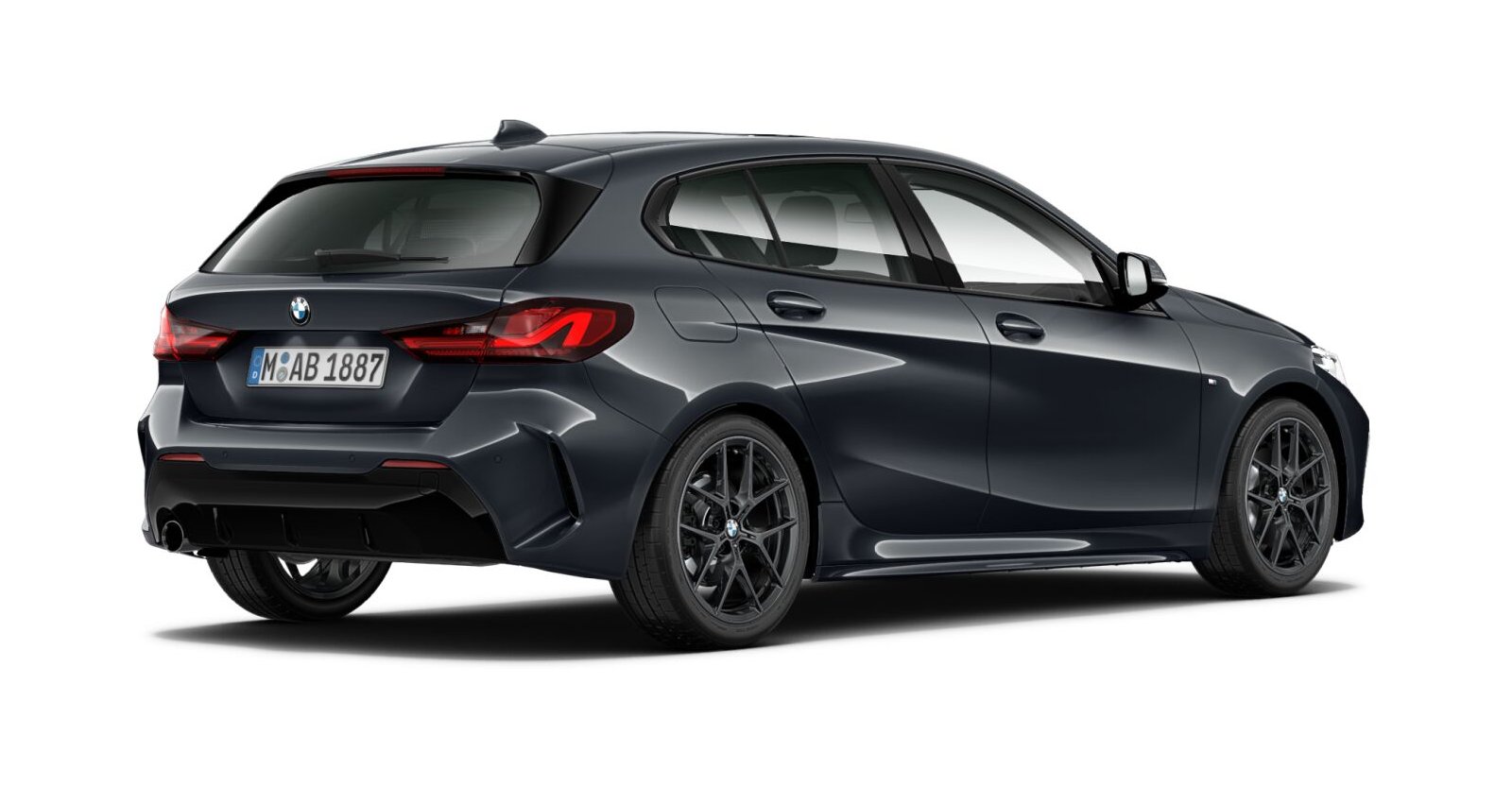 BMW BMW 1er in Grau von hinten BMW BMW 1er in Grau von hinten