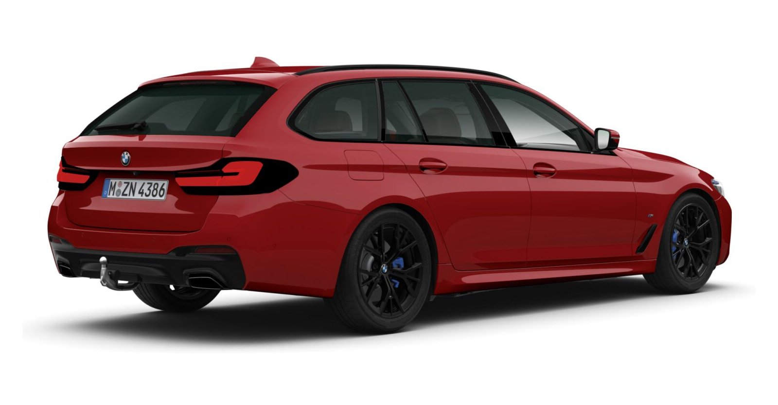 BMW BMW 5er in Rot von hinten BMW BMW 5er in Rot von hinten