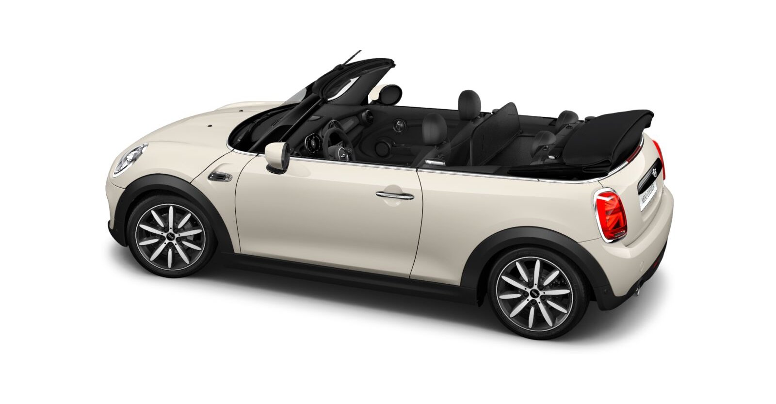 MINI MINI Cabrio in Weiß von hinten MINI MINI Cabrio in Weiß von hinten