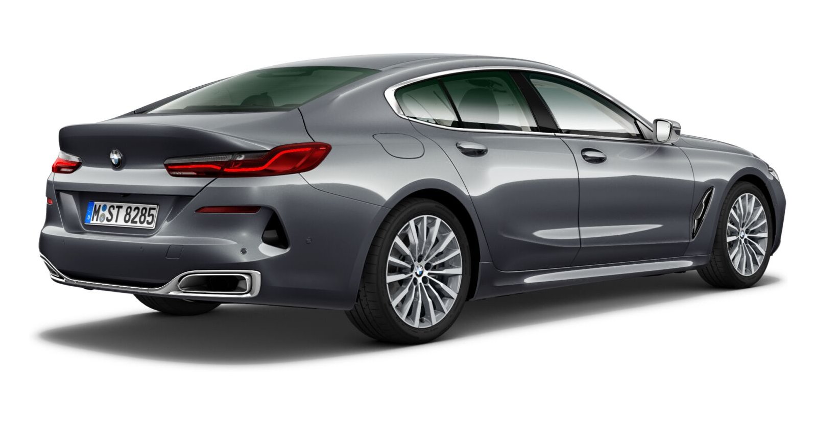 BMW BMW 8er in Grau von hinten BMW BMW 8er in Grau von hinten