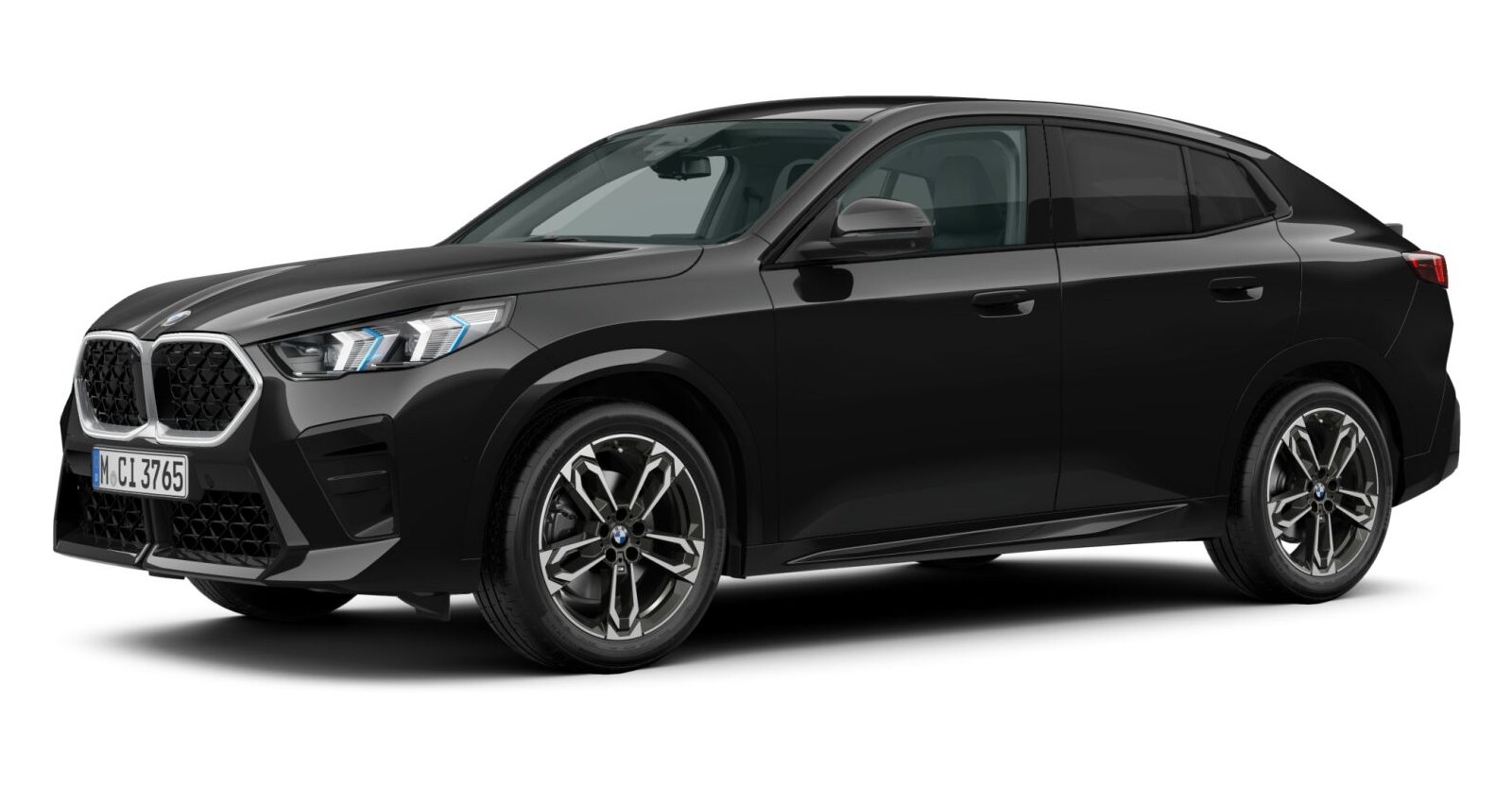 BMW X2 sDrive20i in Schwarz von vorne BMW X2 sDrive20i in Schwarz von vorne