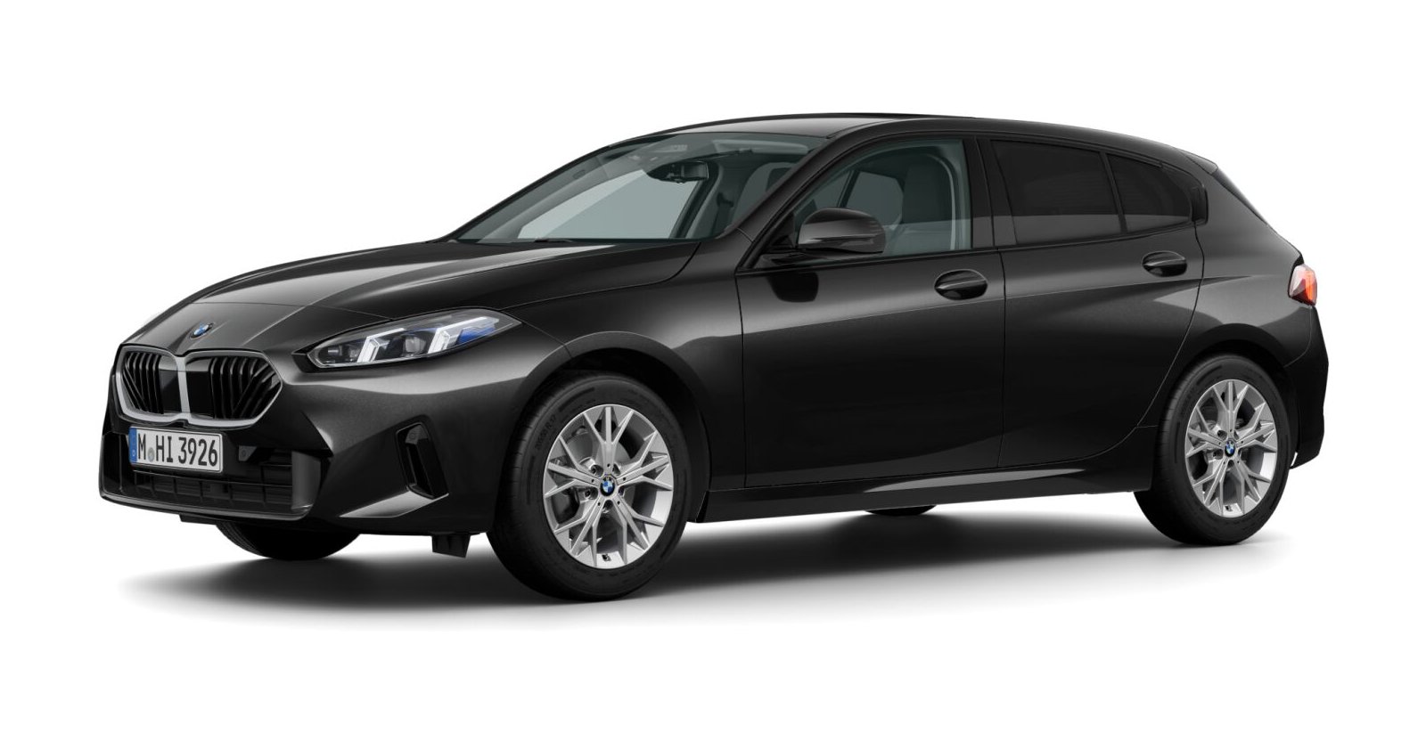BMW BMW 1er in Schwarz von vorne