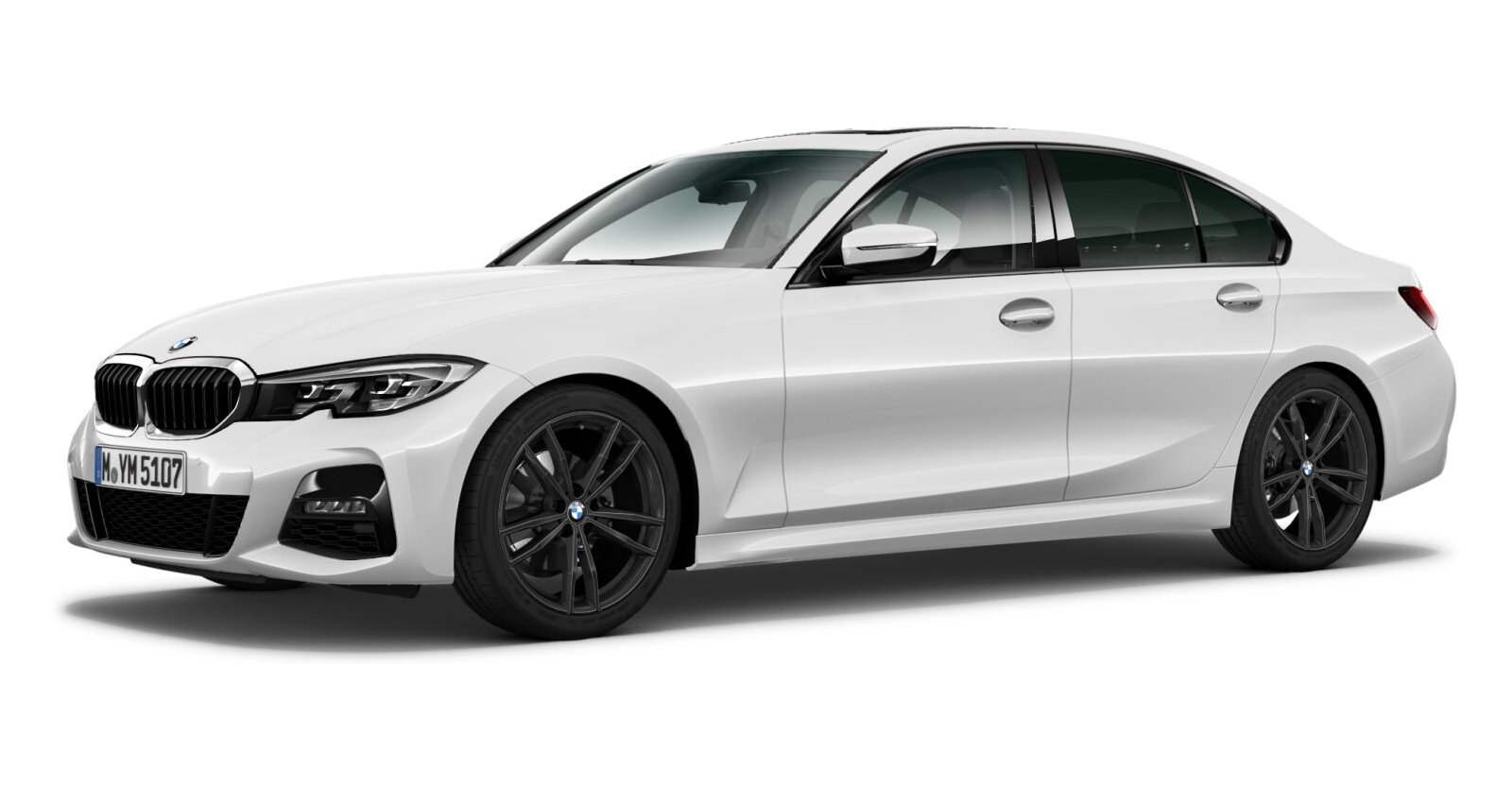 BMW BMW 3er in Weiß von vorne BMW BMW 3er in Weiß von vorne