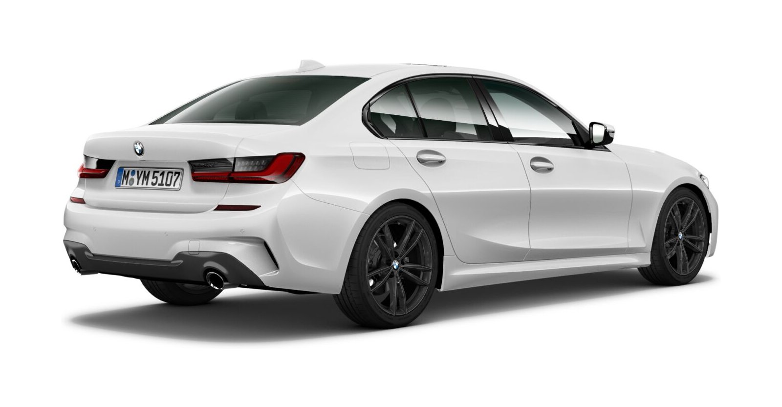 BMW BMW 3er in Weiß von hinten BMW BMW 3er in Weiß von hinten