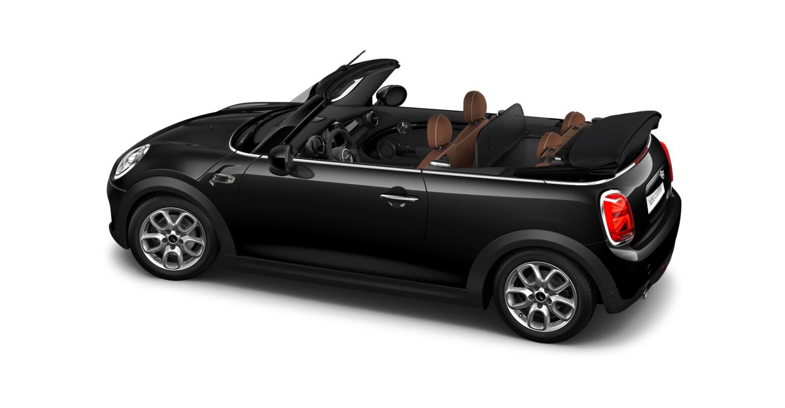 MINI MINI Cabrio in Schwarz von hinten