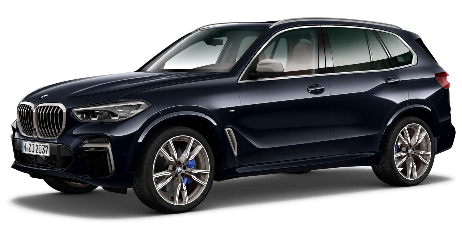 BMW X5 xDriveM50i in Schwarz von vorne