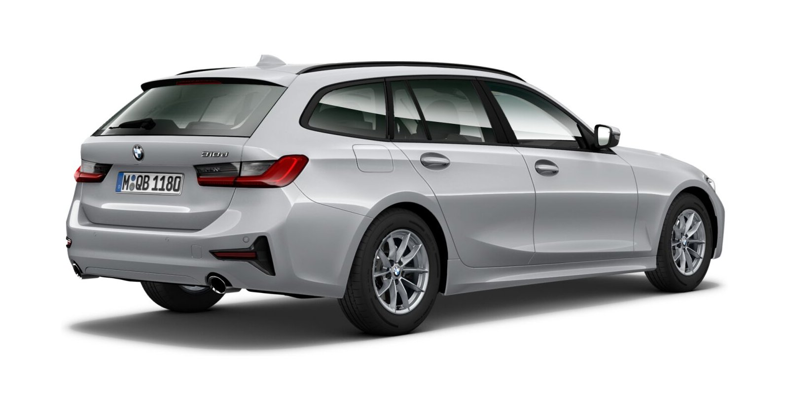 BMW BMW 3er in Silber von hinten