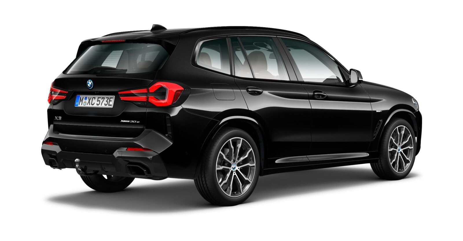 BMW BMW X in Schwarz von hinten