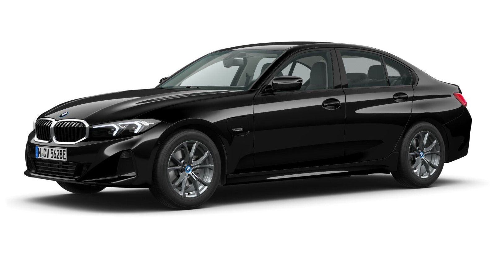 BMW BMW 3er in Schwarz von vorne BMW BMW 3er in Schwarz von vorne