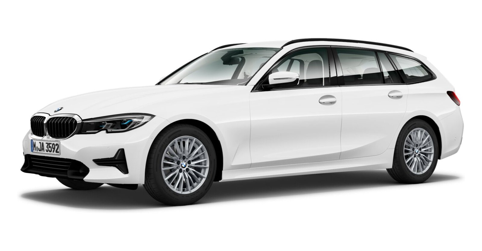BMW BMW 3er in Weiß von vorne BMW BMW 3er in Weiß von vorne