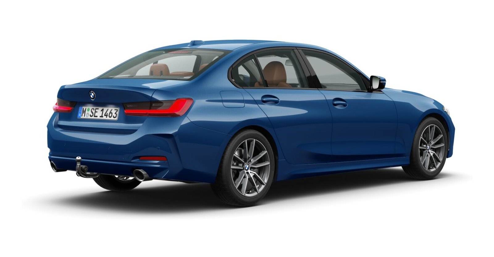 BMW BMW 3er in Blau von hinten BMW BMW 3er in Blau von hinten