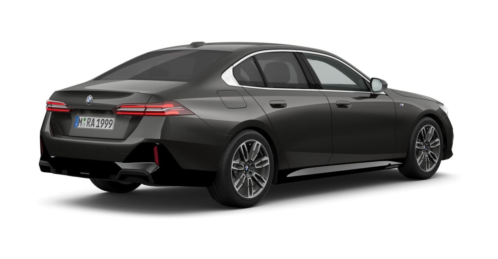 BMW BMW 5er in Grau von hinten