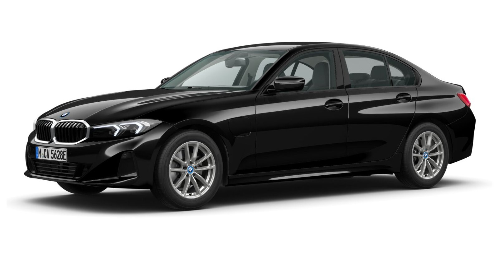 BMW BMW 3er in Schwarz von vorne BMW BMW 3er in Schwarz von vorne