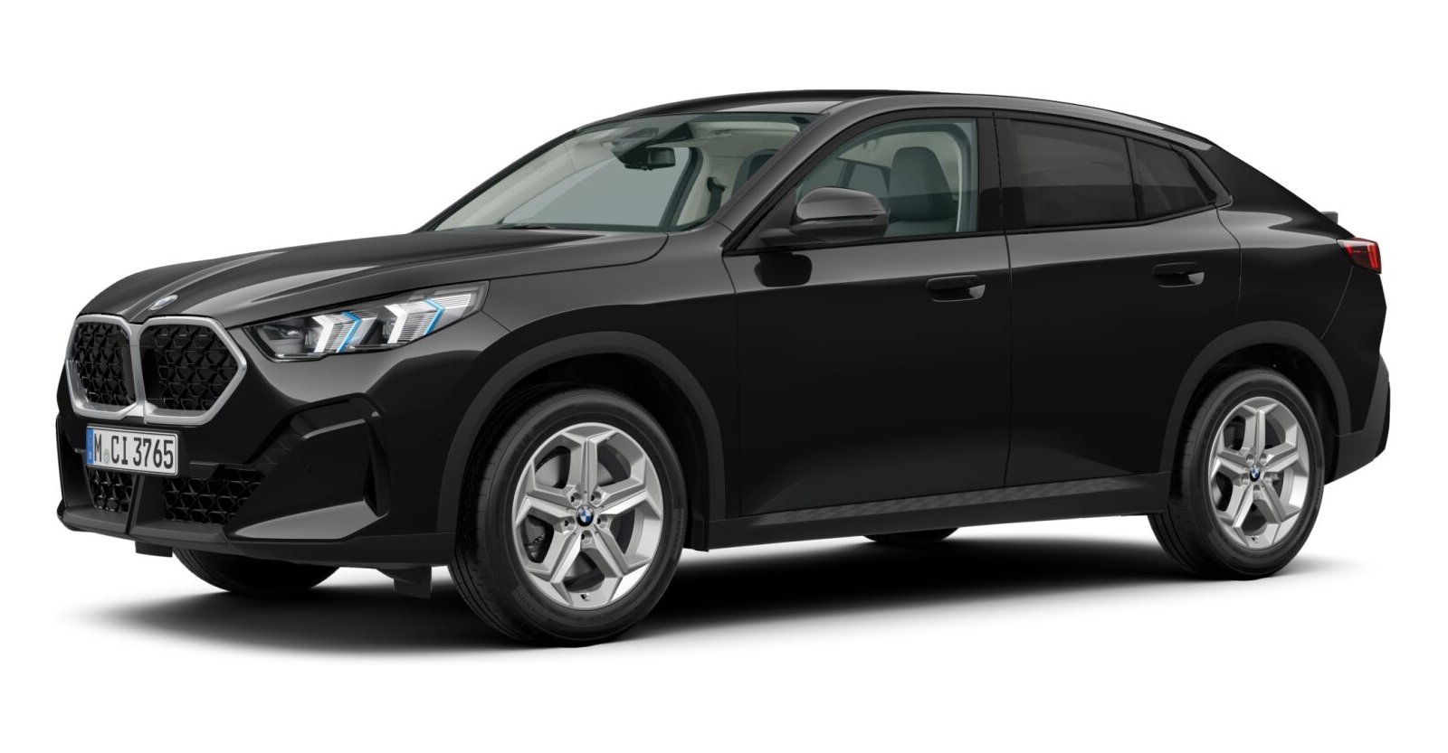 BMW X2 sDrive20i in Schwarz von vorne BMW X2 sDrive20i in Schwarz von vorne