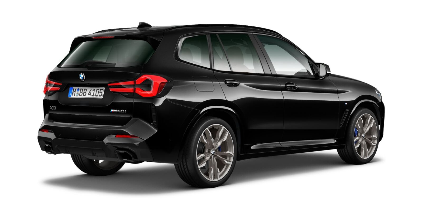 BMW BMW X in Schwarz von hinten