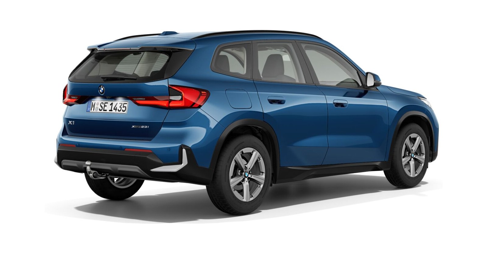 BMW BMW X in Blau von hinten BMW BMW X in Blau von hinten