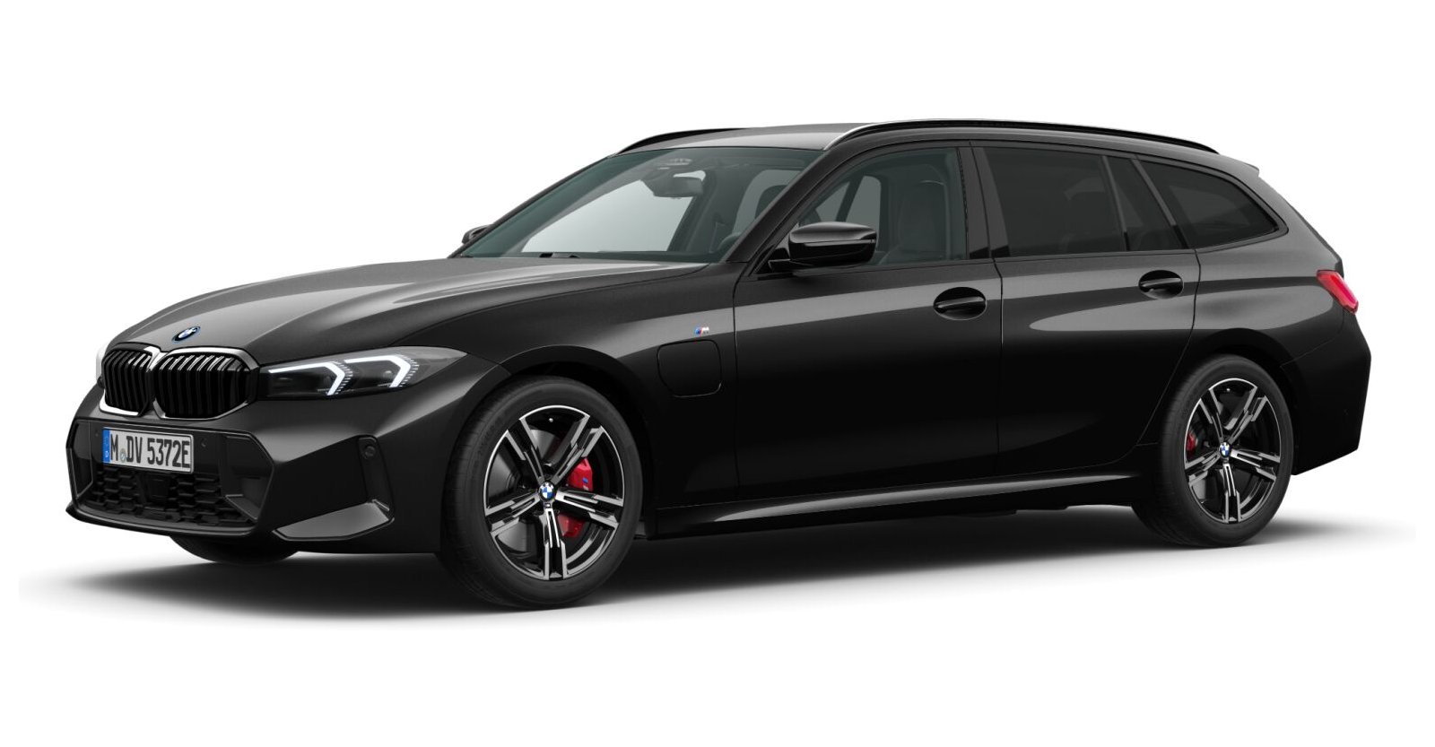 BMW BMW 3er in Schwarz von vorne BMW BMW 3er in Schwarz von vorne