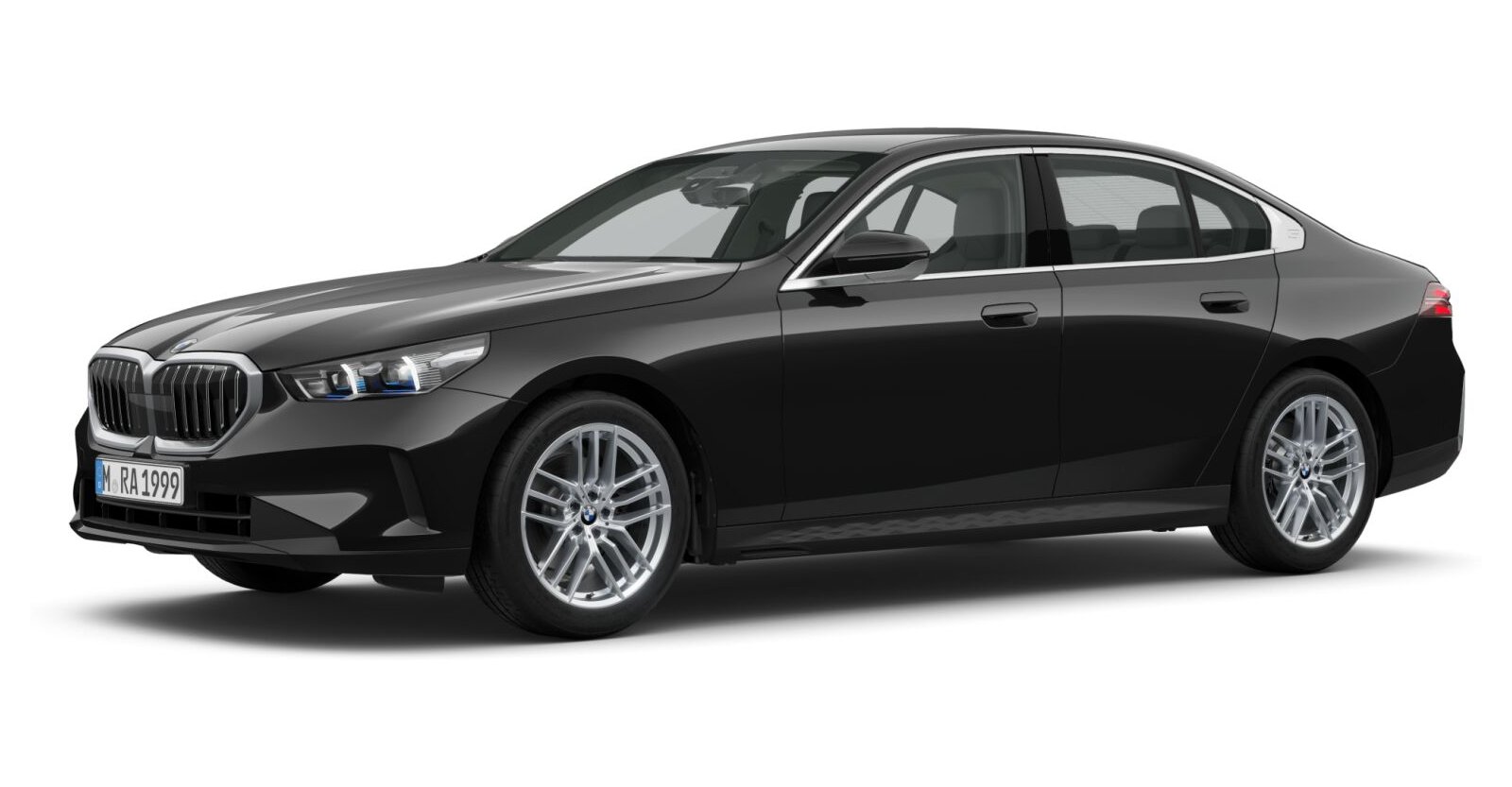BMW 520d Limousine in Schwarz von vorne BMW 520d Limousine in Schwarz von vorne