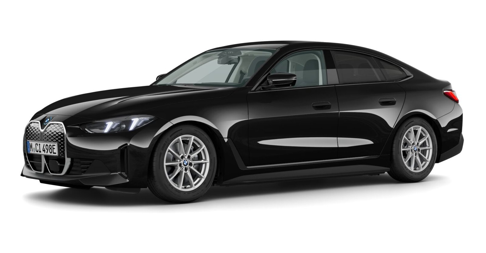 BMW BMW I in Schwarz von vorne