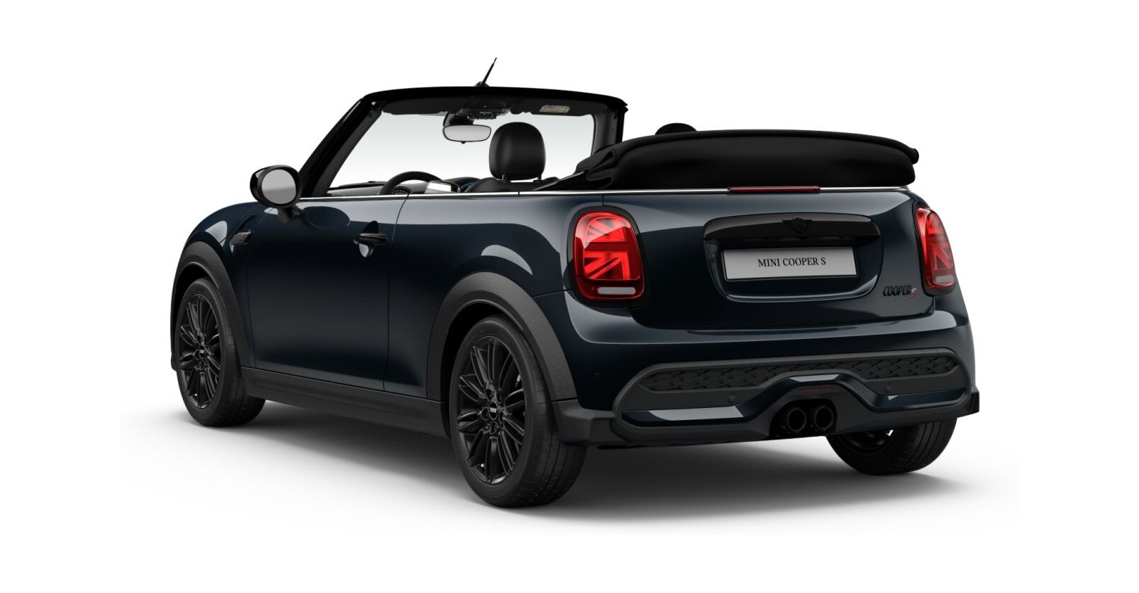 MINI MINI Cabrio in Schwarz von hinten