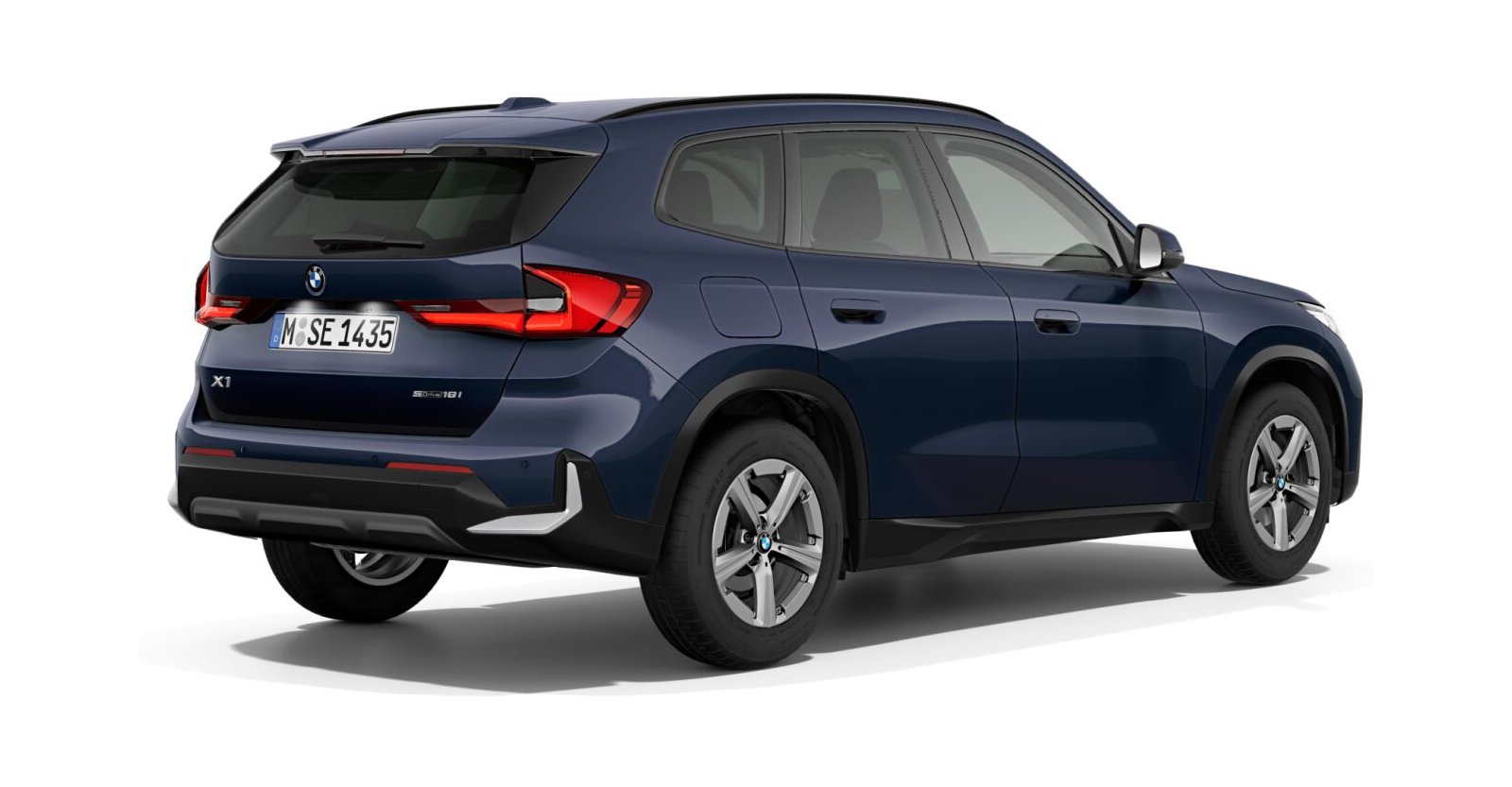 BMW BMW X in Blau von hinten BMW BMW X in Blau von hinten