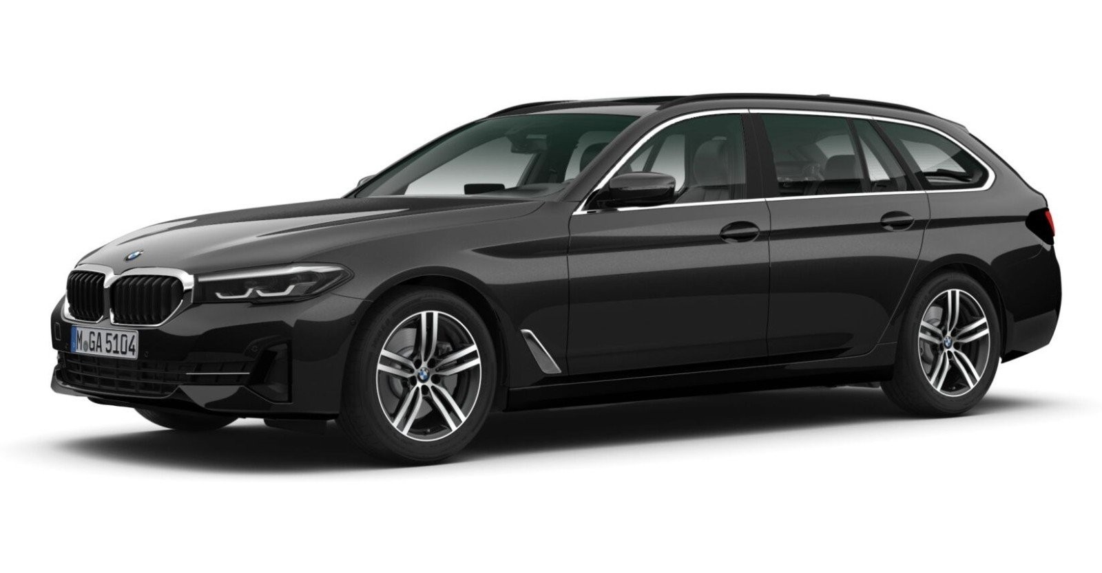 BMW BMW 5er in Schwarz von vorne BMW BMW 5er in Schwarz von vorne