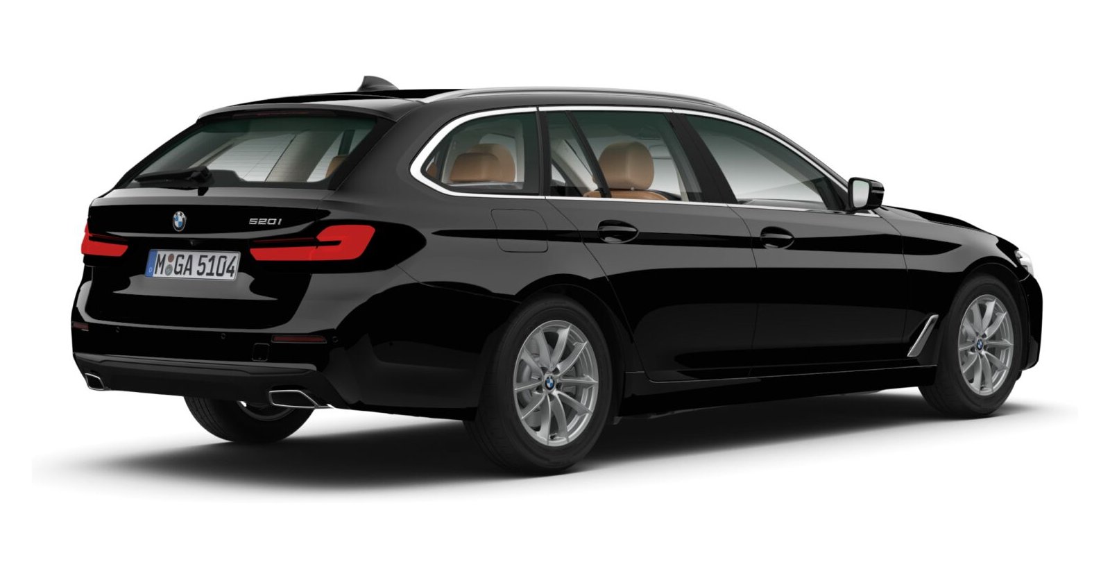 BMW BMW 5er in Schwarz von hinten BMW BMW 5er in Schwarz von hinten