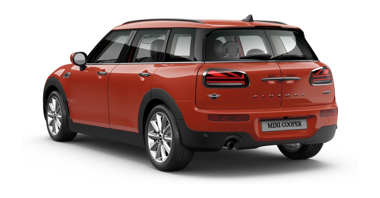 MINI MINI Clubman in Rot von hinten MINI MINI Clubman in Rot von hinten